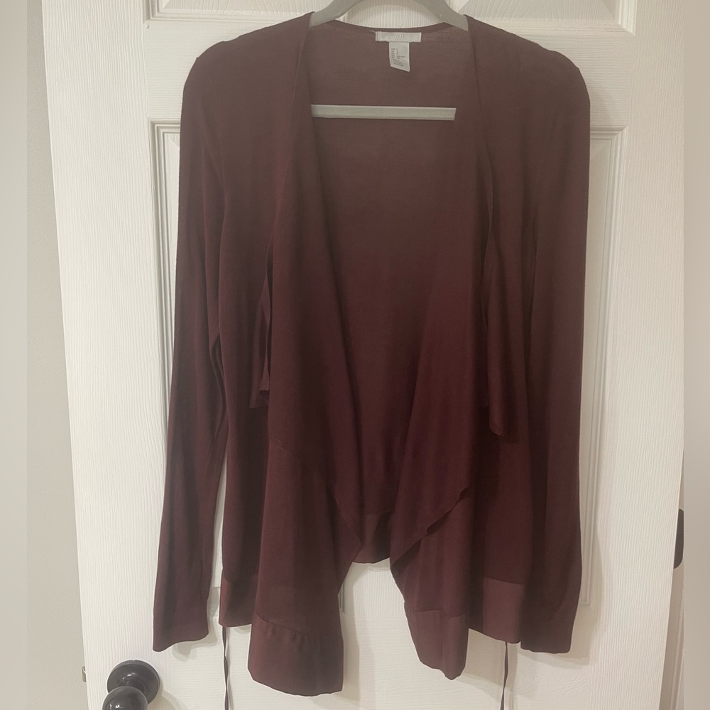 H&M Maroon Cardigan Small